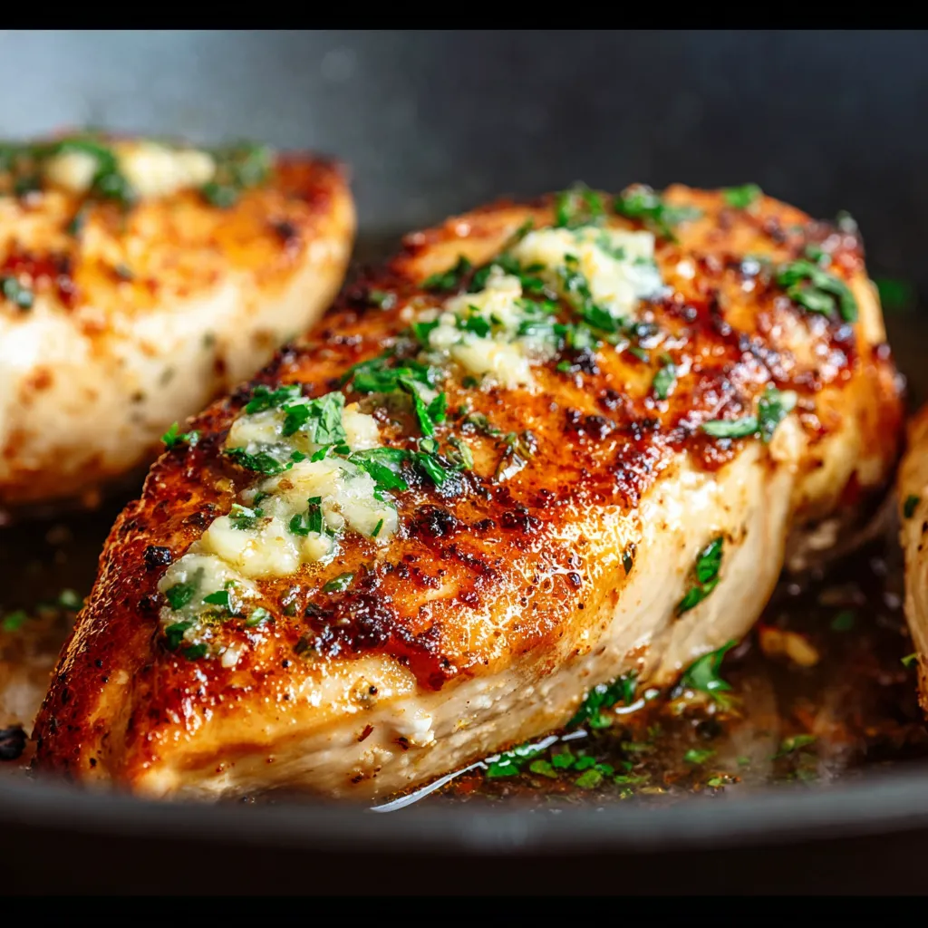 A juicy Baked Chicken Breast glistens after being taken out of the oven, ready to be served as part of a healthy and delicious meal.