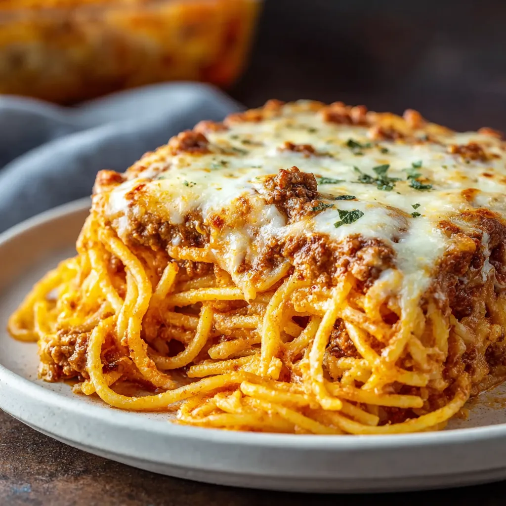 BAKED CREAM CHEESE SPAGHETTI CASSEROLE EASY