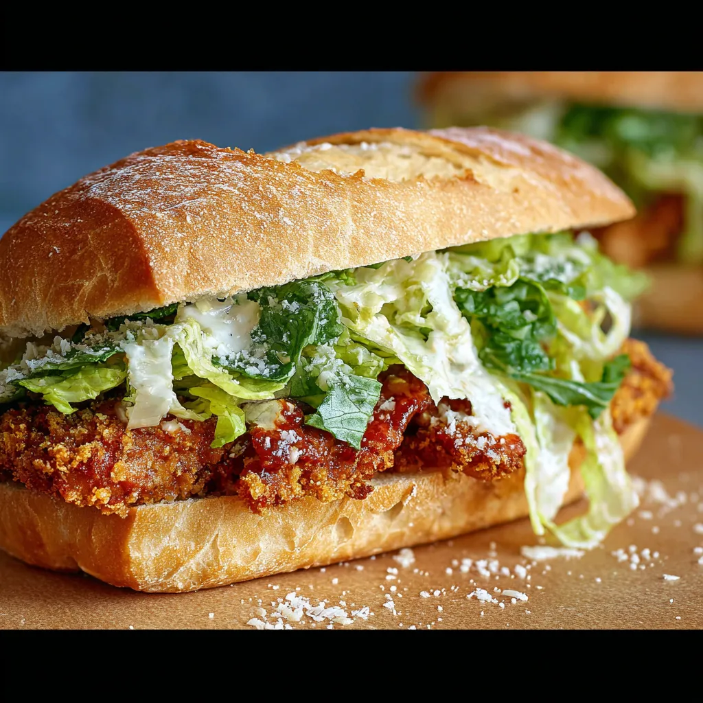 BEST CRISPY CHICKEN CAESAR SANDWICH