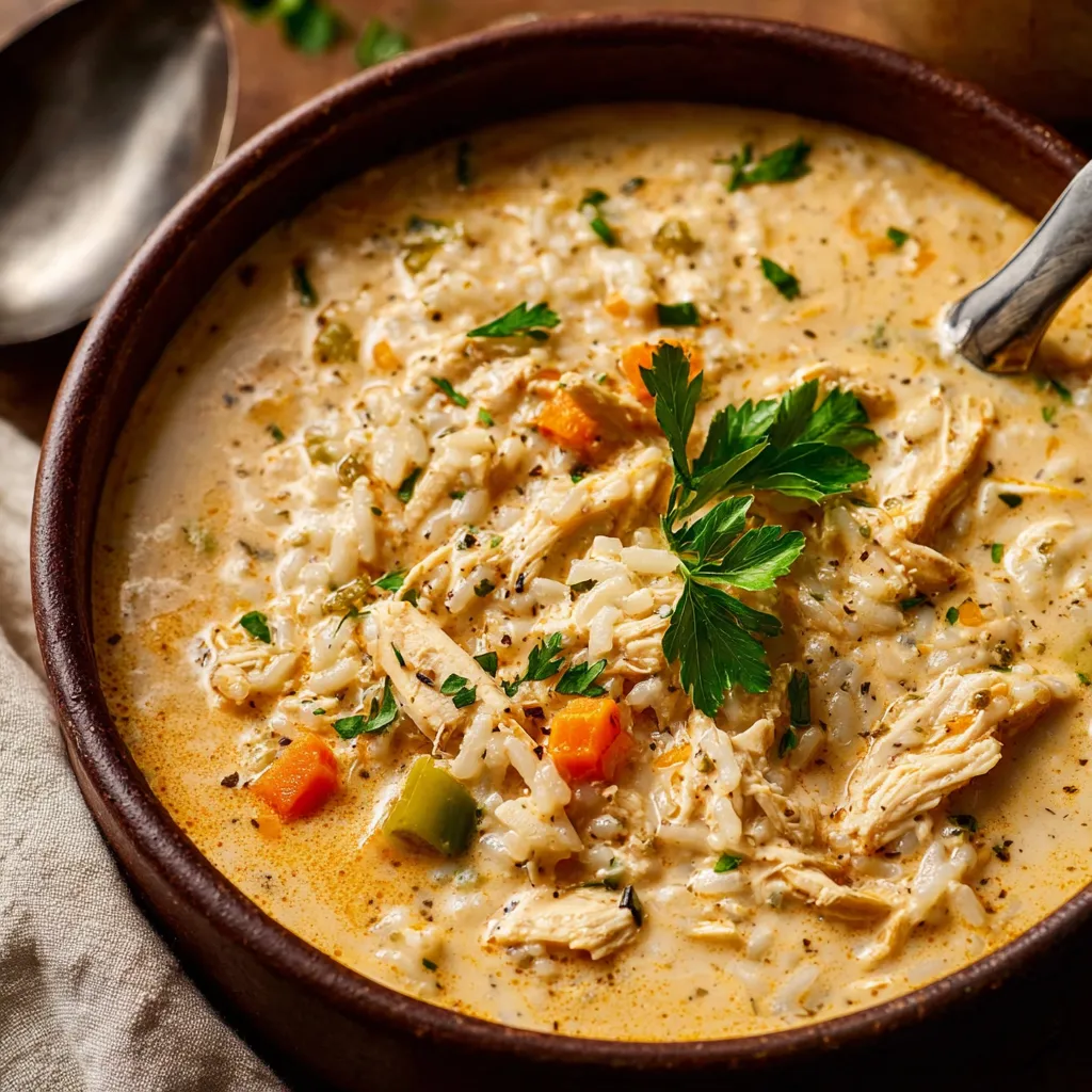 BEST WHITE CHICKEN RICE SOUP