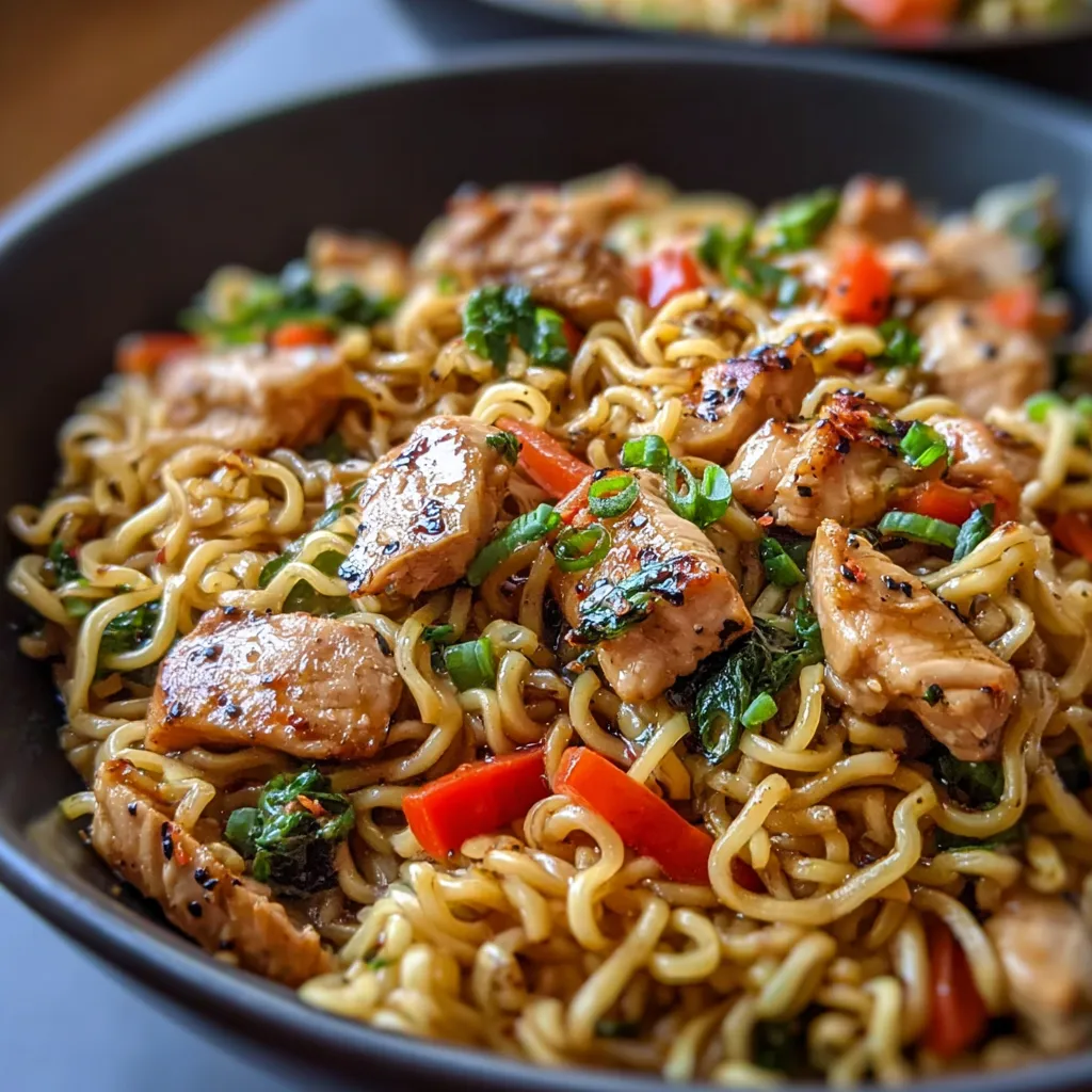 Easy Chicken Ramen Stir Fry (30 Minutes) is pictured in this featured image, showcasing a quick and delicious weeknight meal idea.