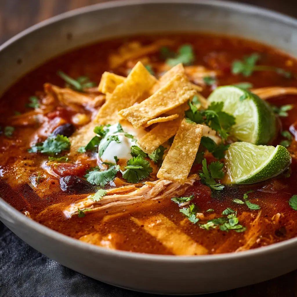 EASY CHICKEN TORTILLA SOUP