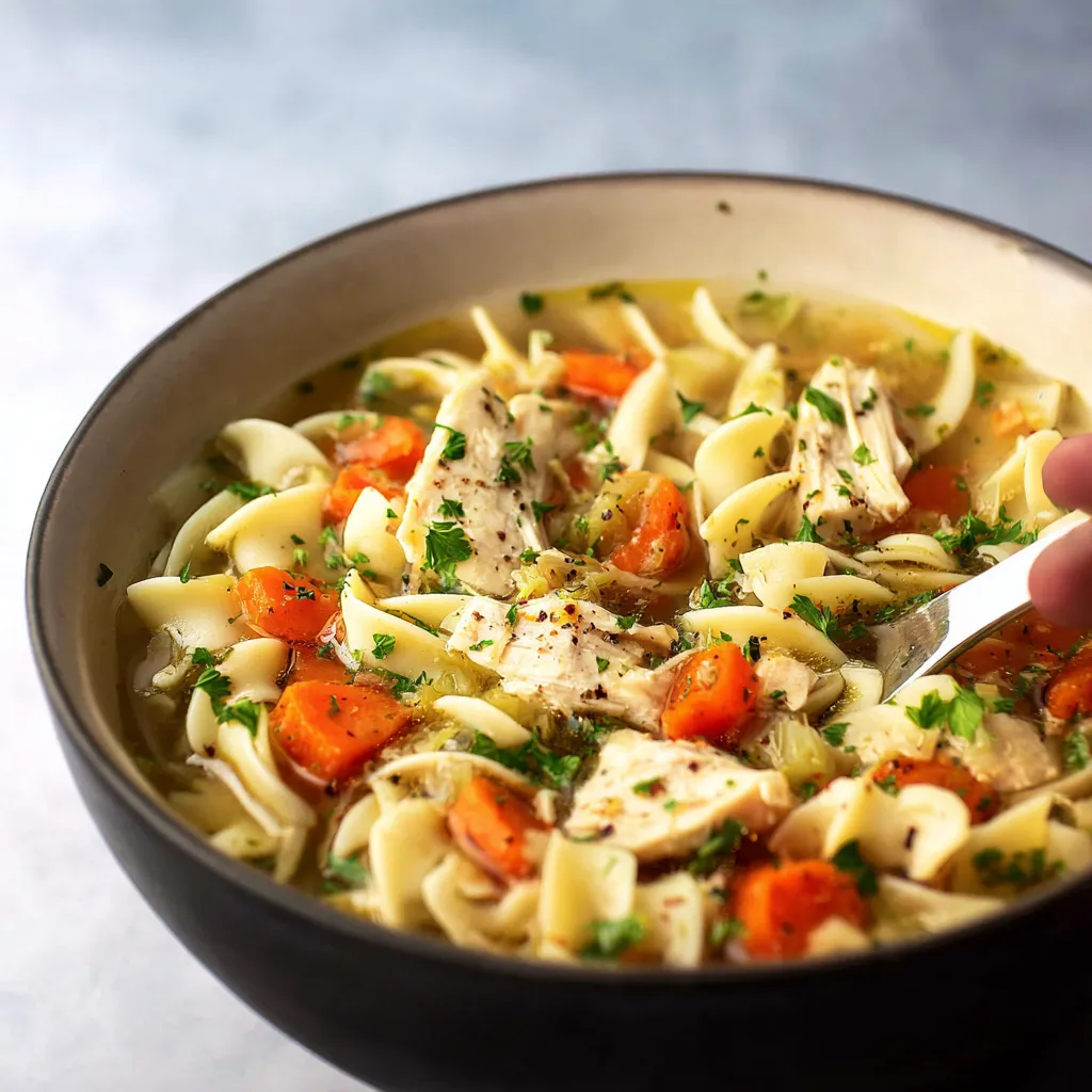 EASY SLOW COOKER CHICKEN NOODLE SOUP