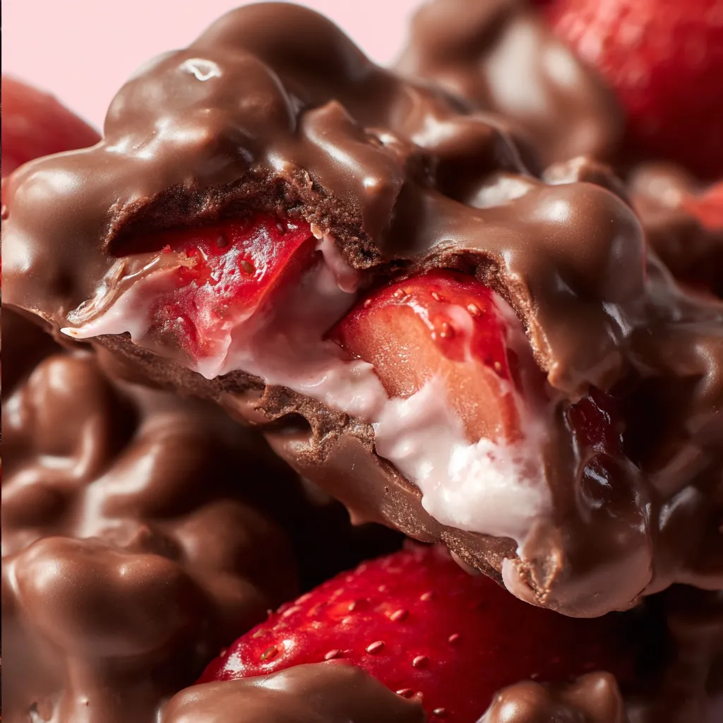 Chocolate Strawberry Yogurt Clusters