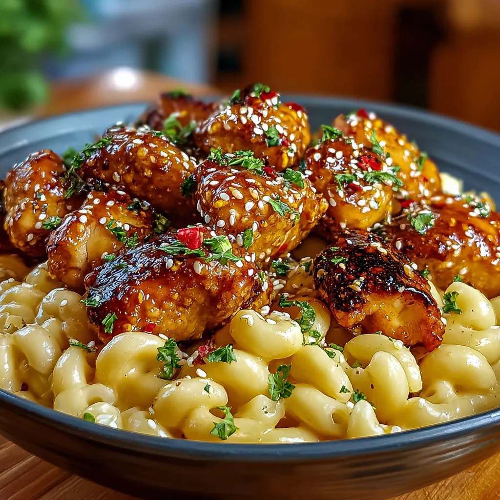 IRRESISTIBLE SPICY HONEY PEPPER CHICKEN AND MAC AND CHEESE