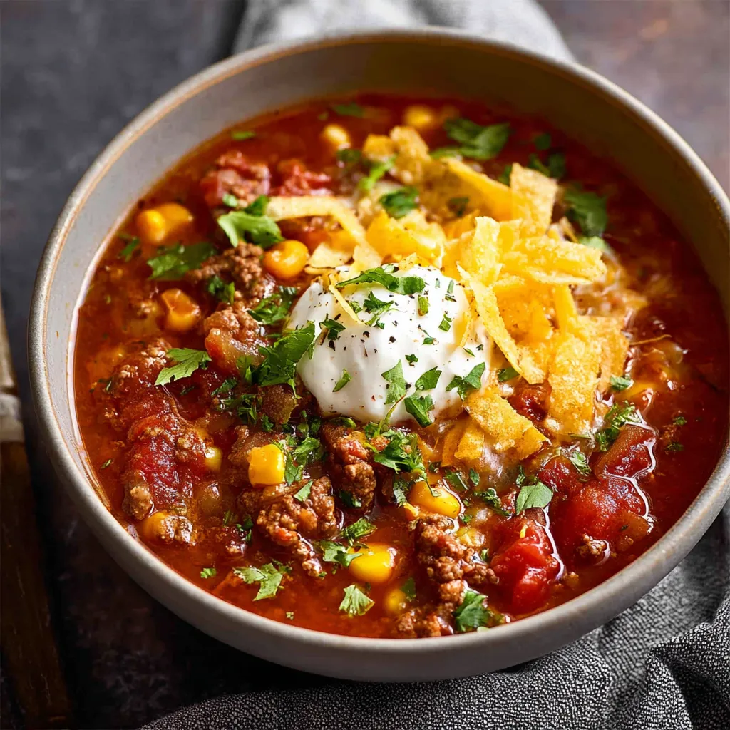 QUICK AND EASY TACO SOUP