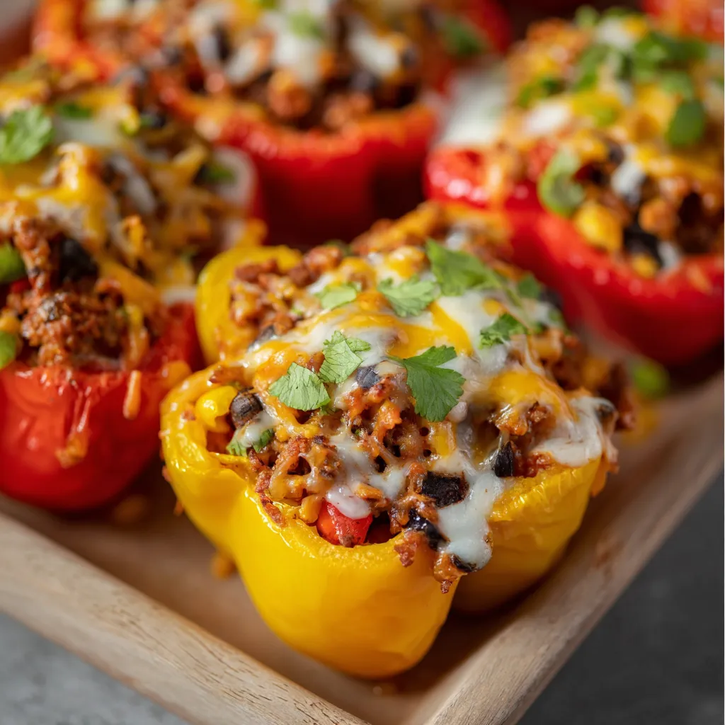 TACO STUFFED PEPPERS EASY