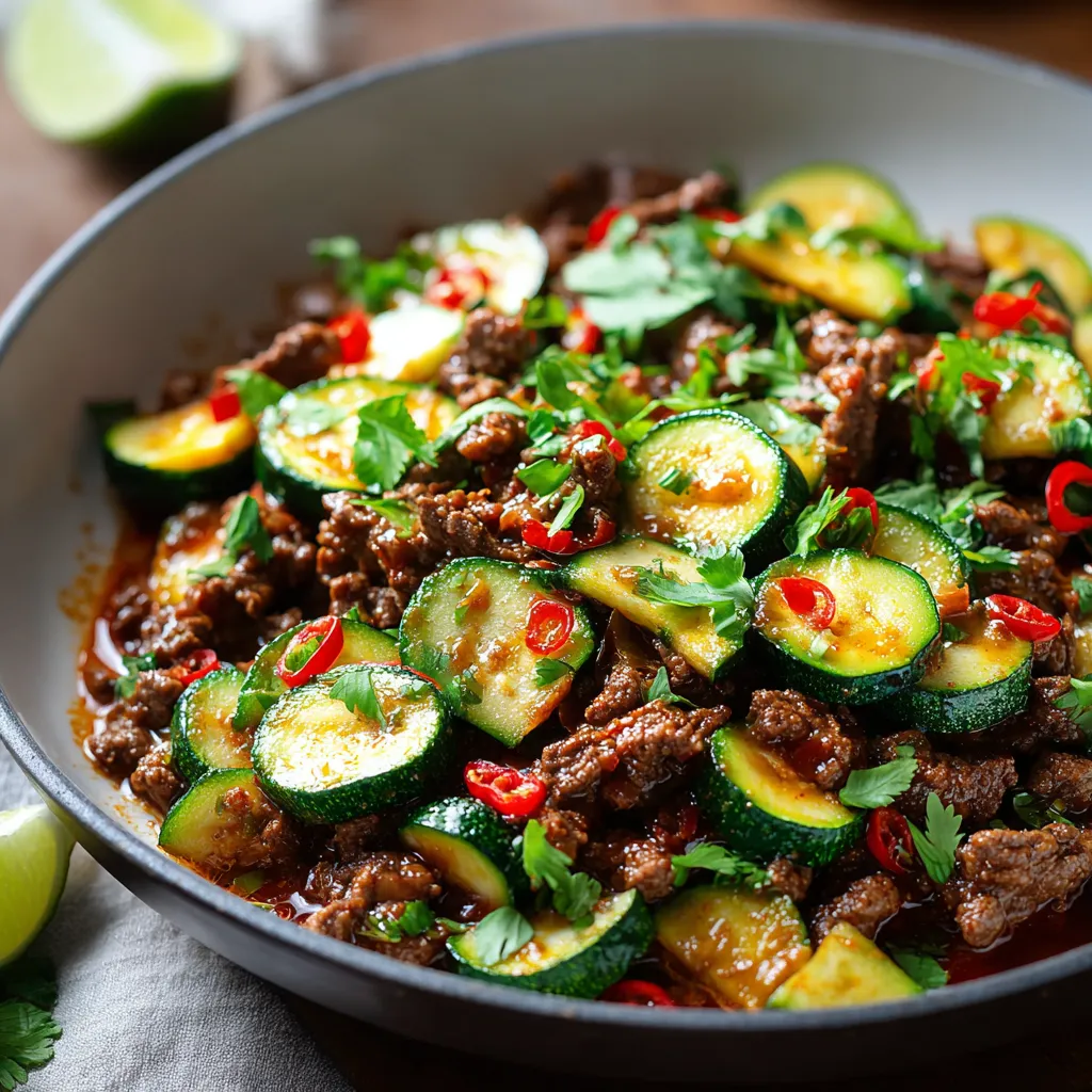 ZUCCHINI BEEF STIR-FRY QUICK EASY