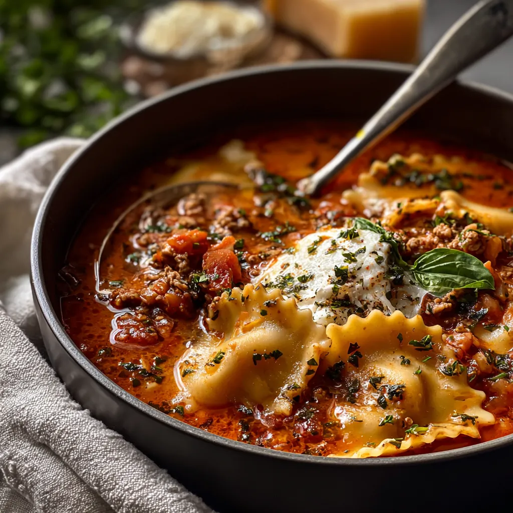 Alt text for second content image about One Pot Lasagna Soup