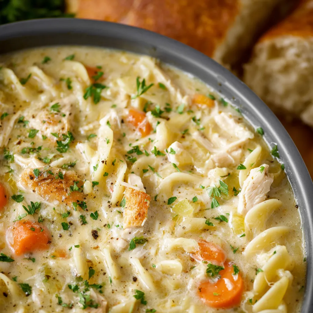 Alt text for second content image about Crockpot Creamy Chicken Noodle Soup