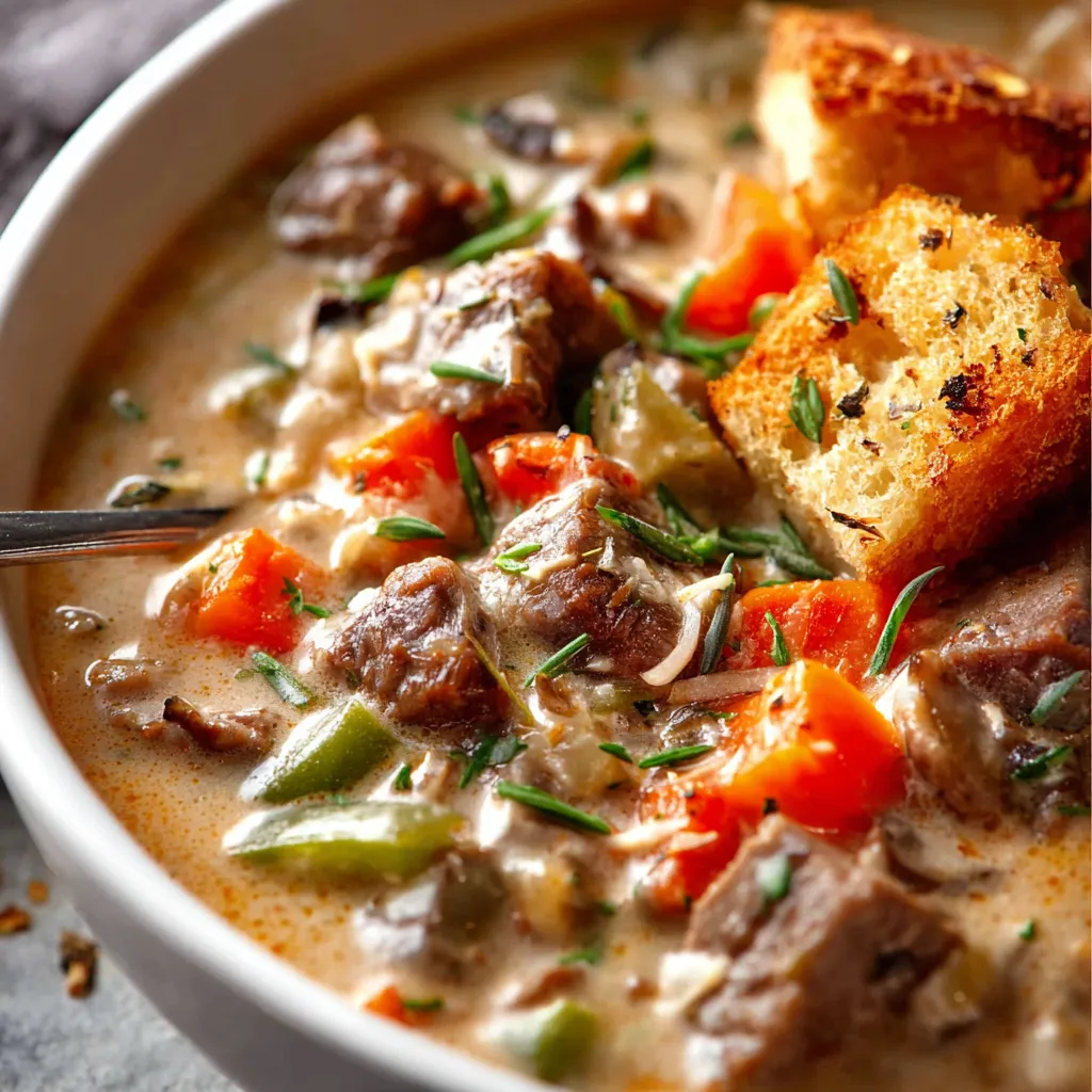 Alt text for second content image about Philly Cheesesteak Soup