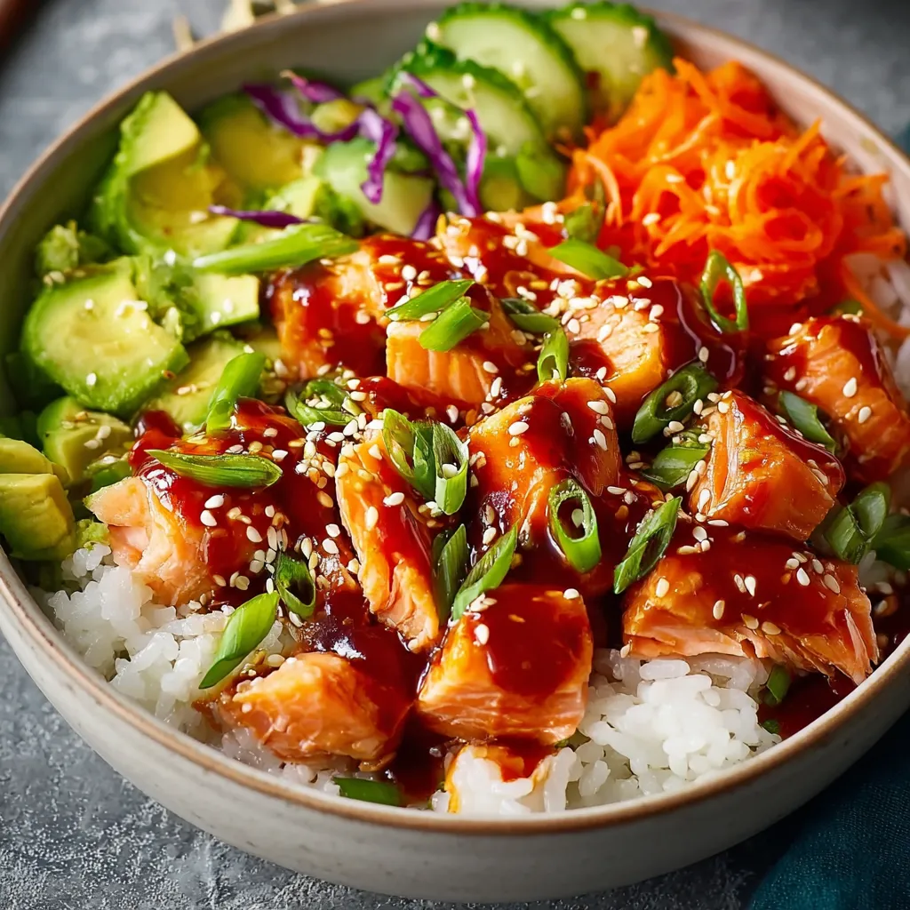 Alt text for second content image about Honey Sriracha Salmon Bowls