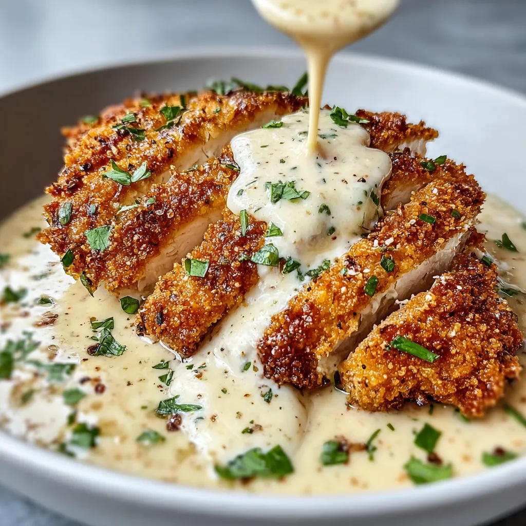 Crispy Parmesan chicken with a golden-brown crust and melted cheese on a plate.