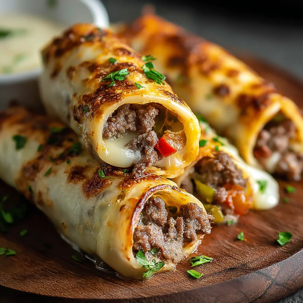 Delicious Keto Philly Cheesesteak Roll Ups - Irresistible Low-carb Bites.