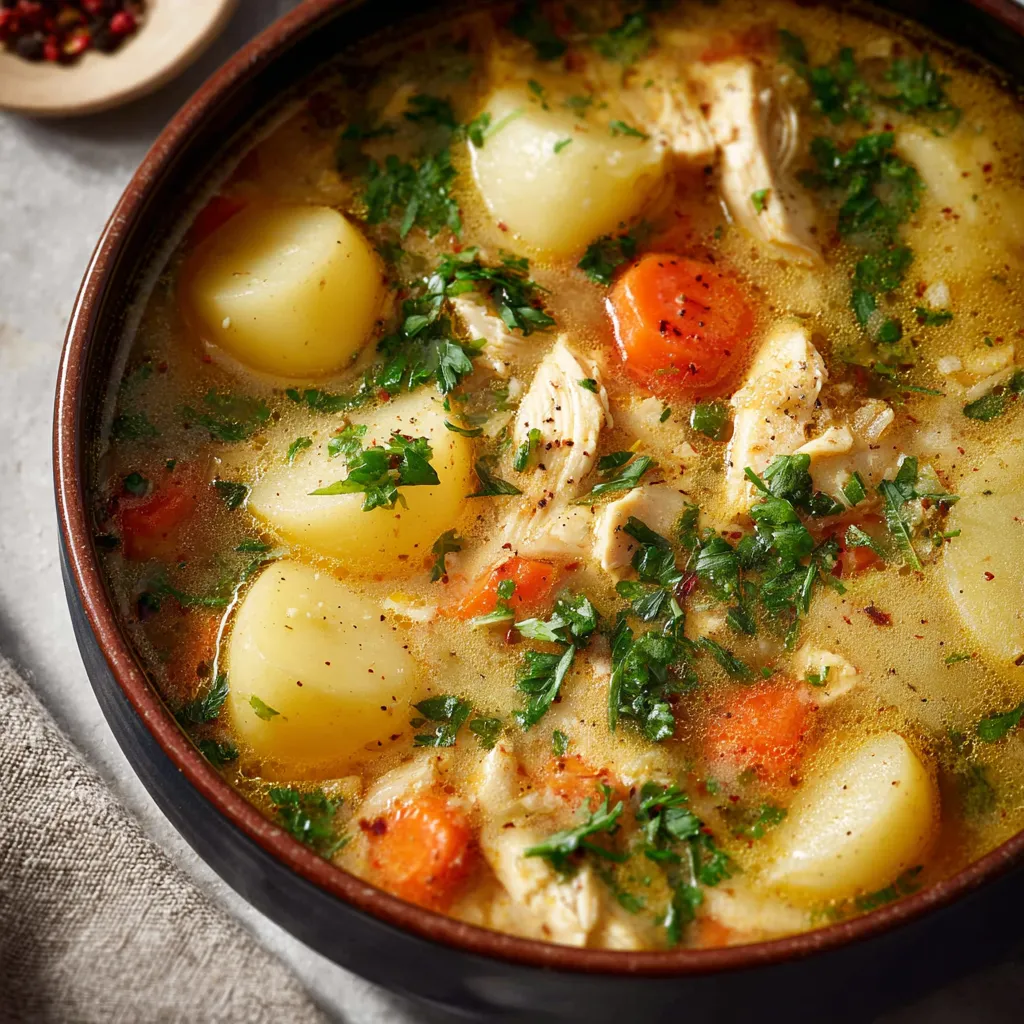 A delicious bowl of Lasagna Soup, featuring layers of pasta, tomato sauce, and melted cheese.