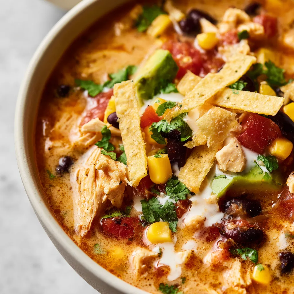 A delicious bowl of creamy Sweetcorn Chowder with fresh vegetables and herbs.