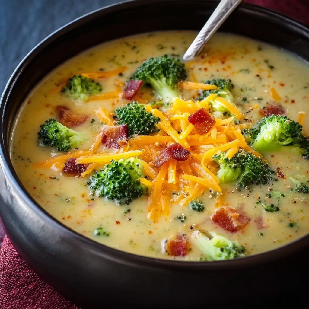AMAZING CHEDDAR BROCCOLI POTATO SOUP