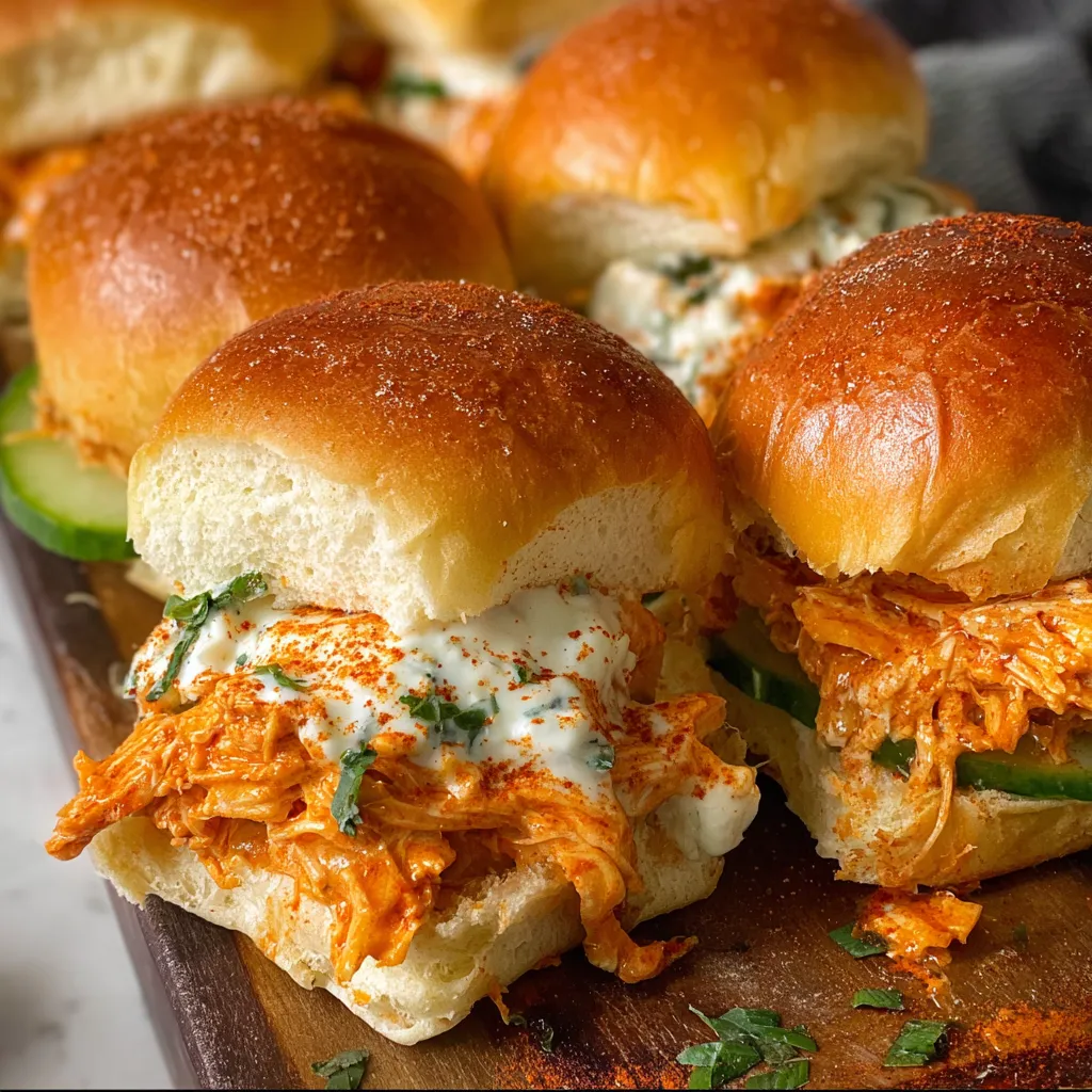 BEST BUFFALO CHICKEN SLIDERS