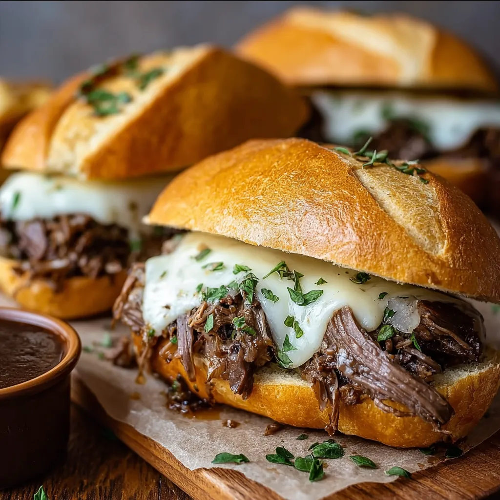 BEST CROCK POT FRENCH DIP SANDWICHES