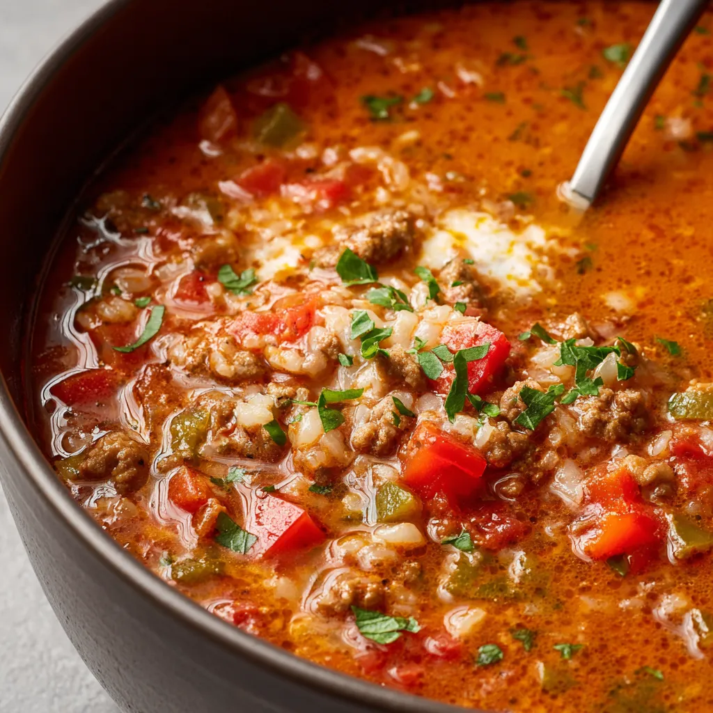 BEST STUFFED PEPPER SOUP EVER