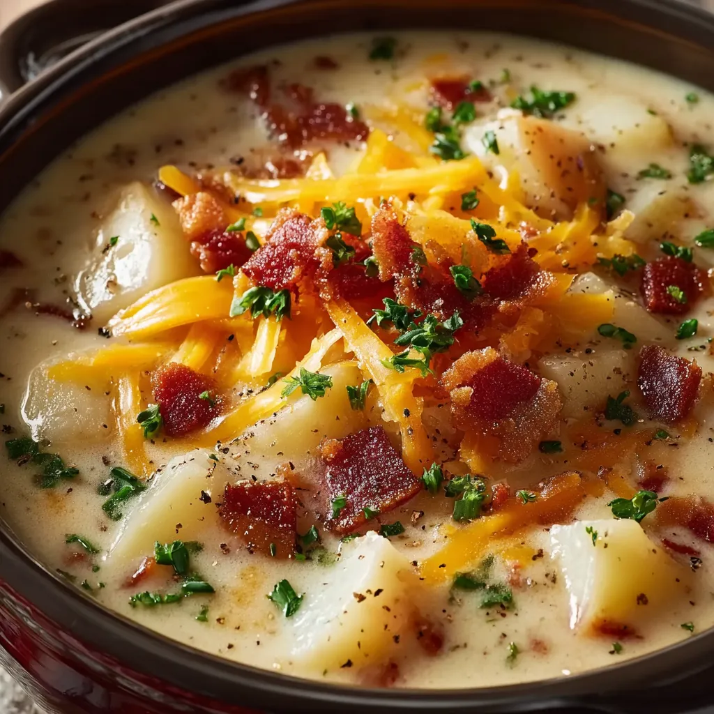 CREAMY CROCK POT POTATO SOUP ULTIMATE