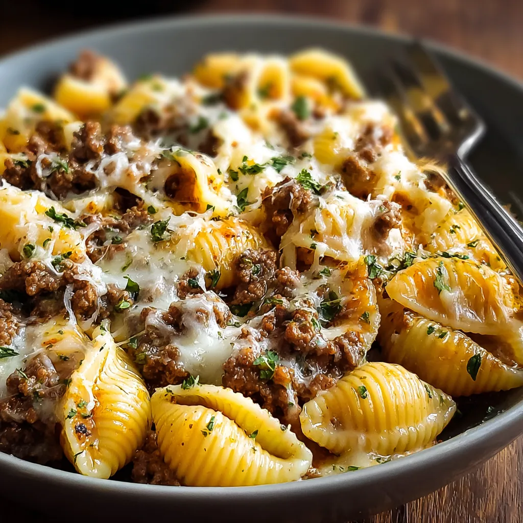 CREAMY CROCKPOT CHEESY RANCH BEEF PASTA ULTIMATE