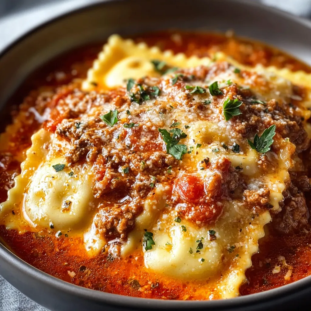 CREAMY CROCKPOT RAVIOLI LASAGNA ULTIMATE