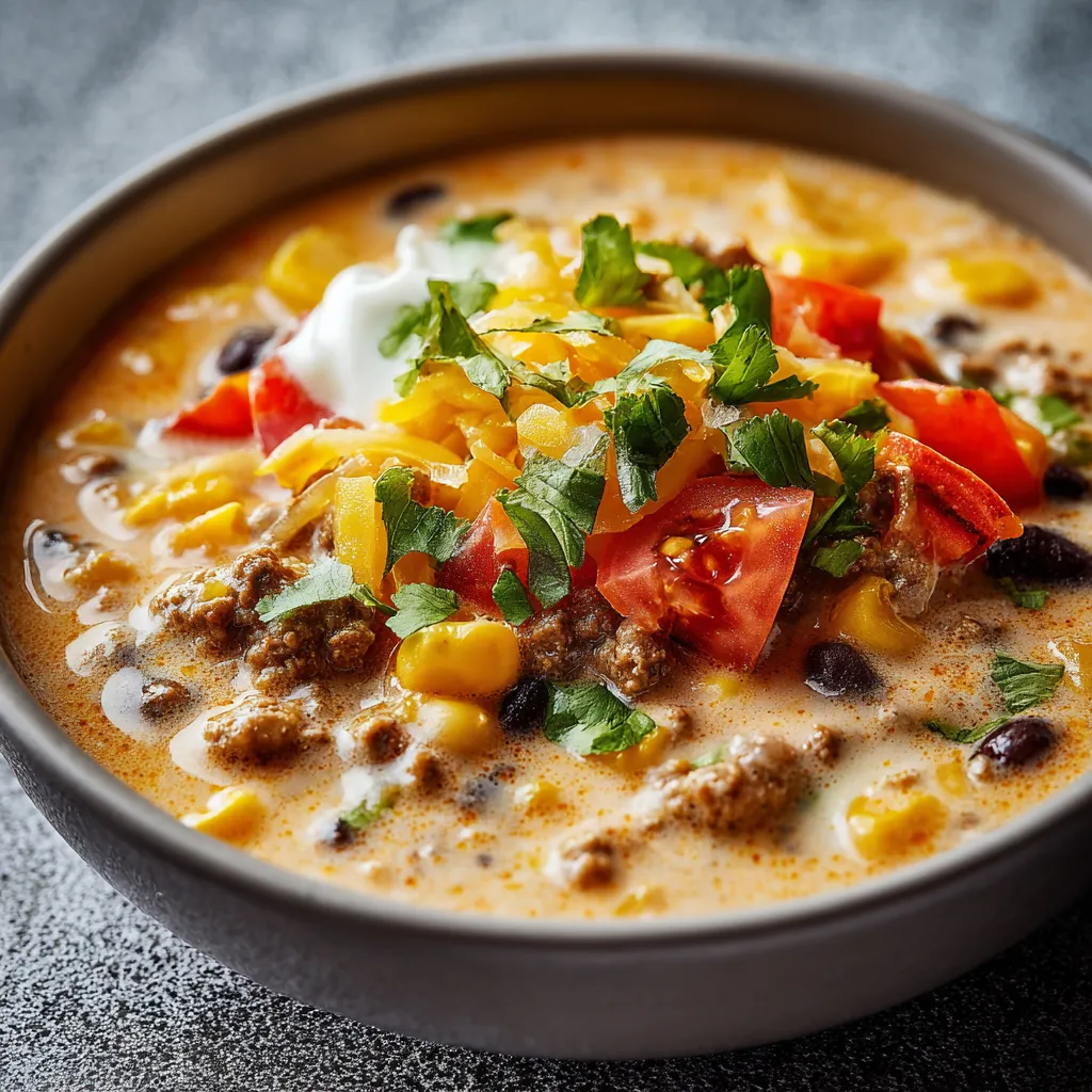 CREAMY HIGH PROTEIN TACO SOUP ULTIMATE