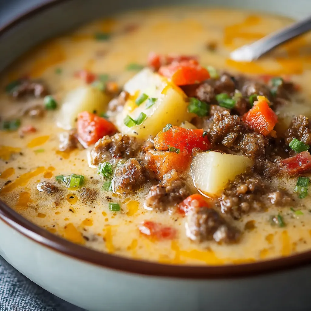 CROCKPOT CHEESEBURGER SOUP ULTIMATE COMFORT