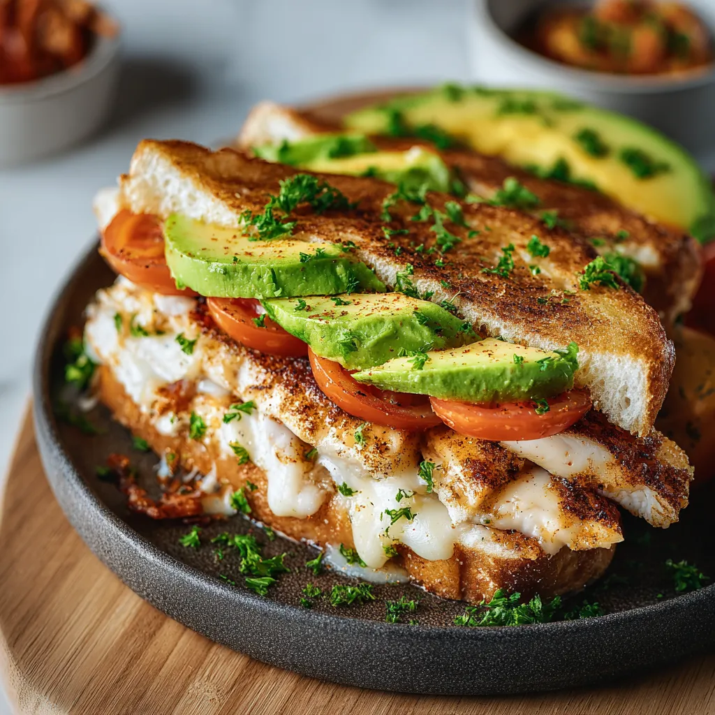IRRESISTIBLE CHICKEN AVOCADO MELT SANDWICH