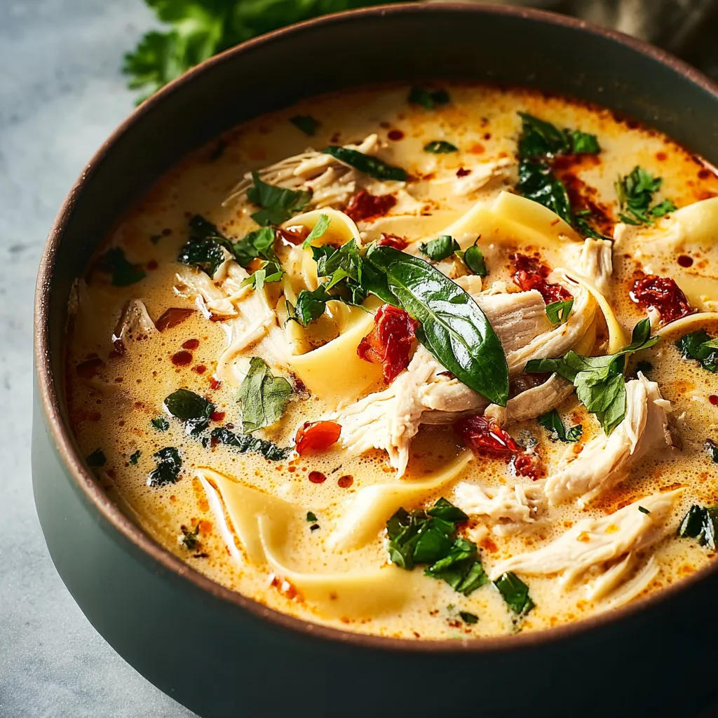 IRRESISTIBLE CREAMY CHICKEN NOODLE SOUP