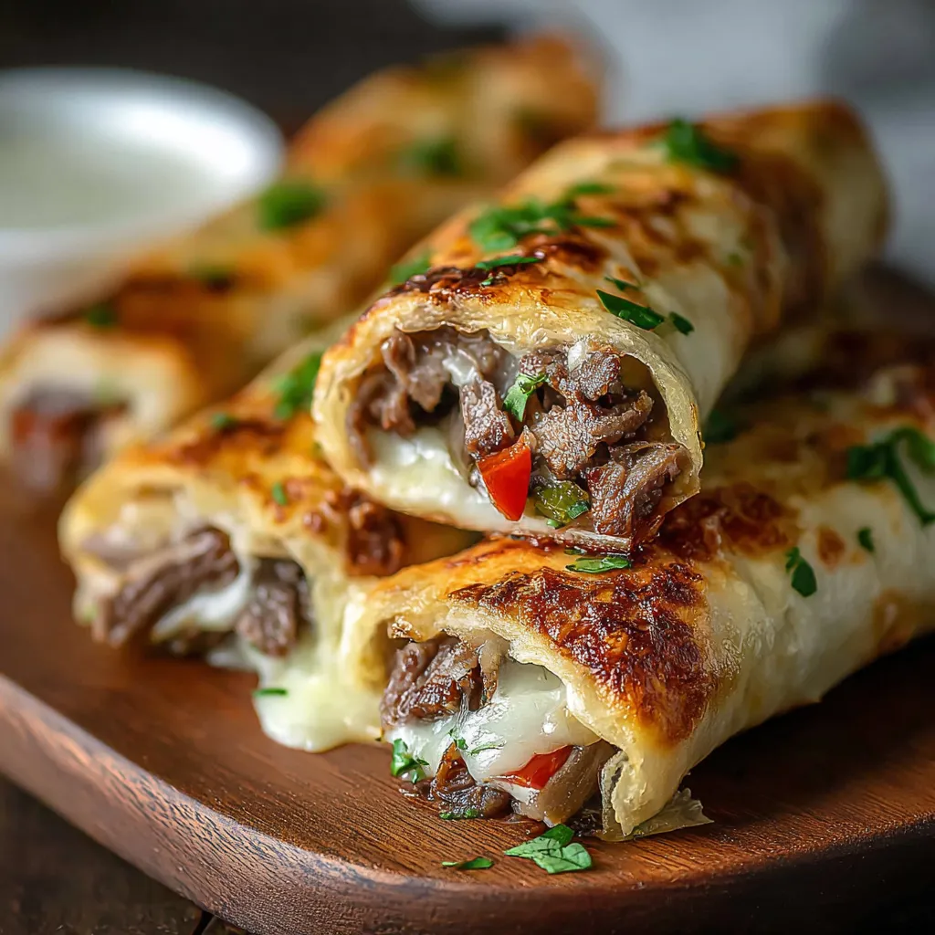 IRRESISTIBLE KETO PHILLY CHEESESTEAK ROLL UPS