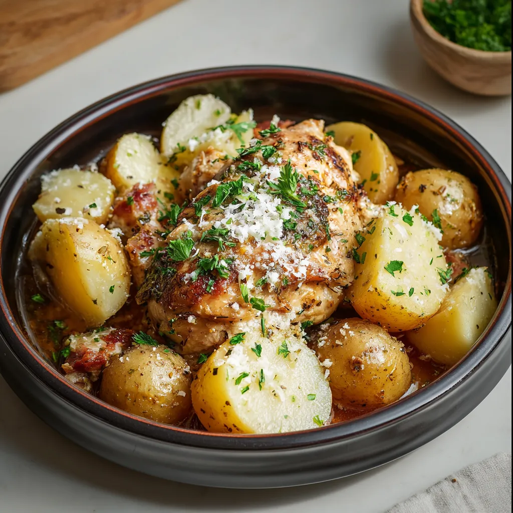IRRESISTIBLE SLOW COOKER PARMESAN GARLIC CHICKEN