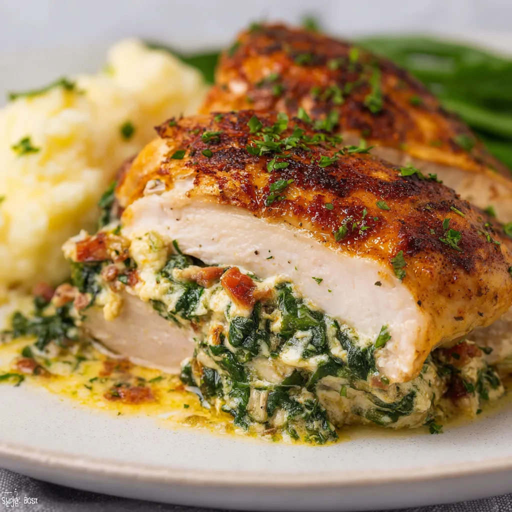IRRESISTIBLE SPINACH STUFFED CHICKEN