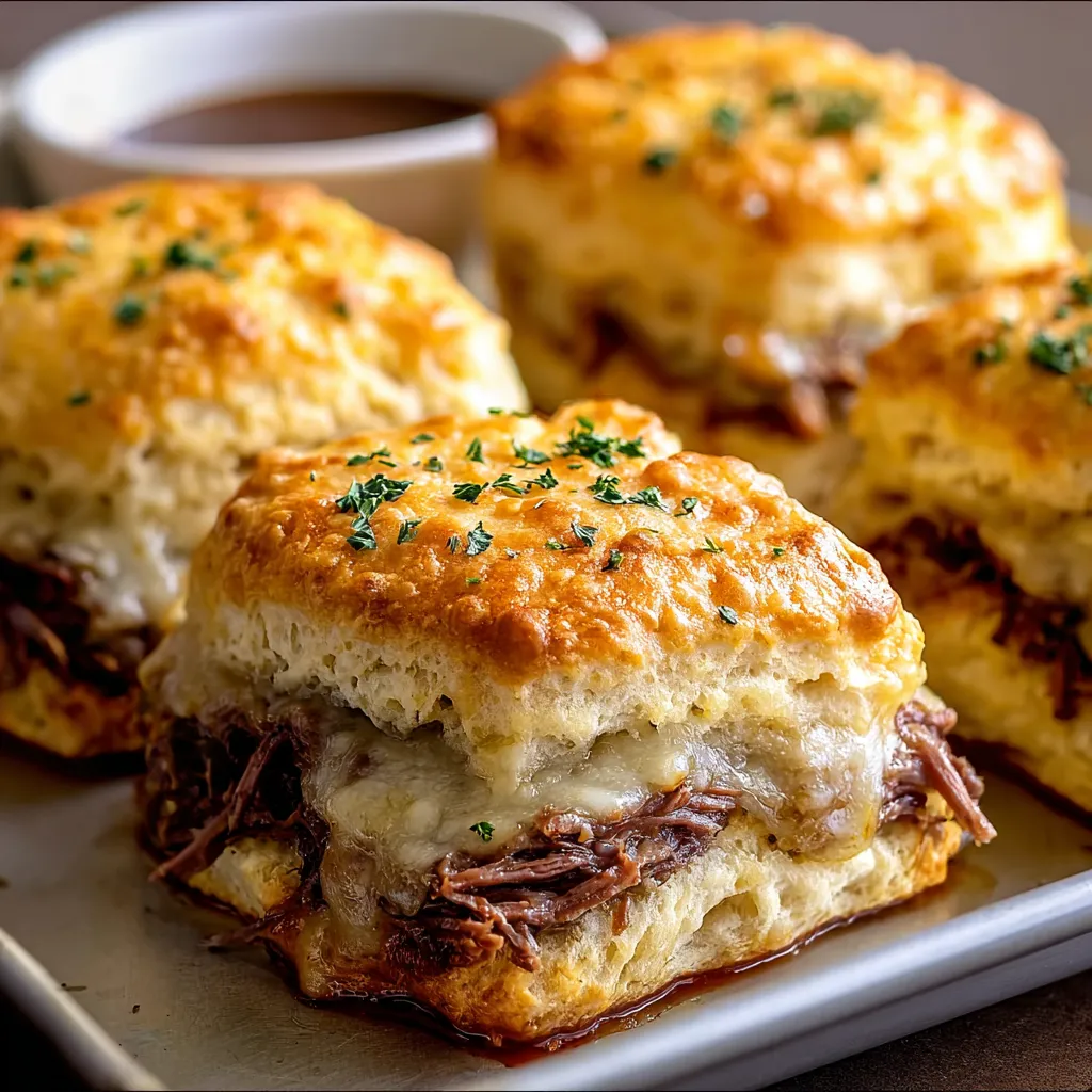 ULTIMATE BAKED FRENCH DIP BISCUITS