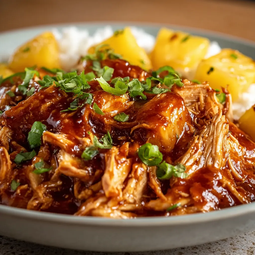ULTIMATE CROCKPOT PINEAPPLE BBQ CHICKEN