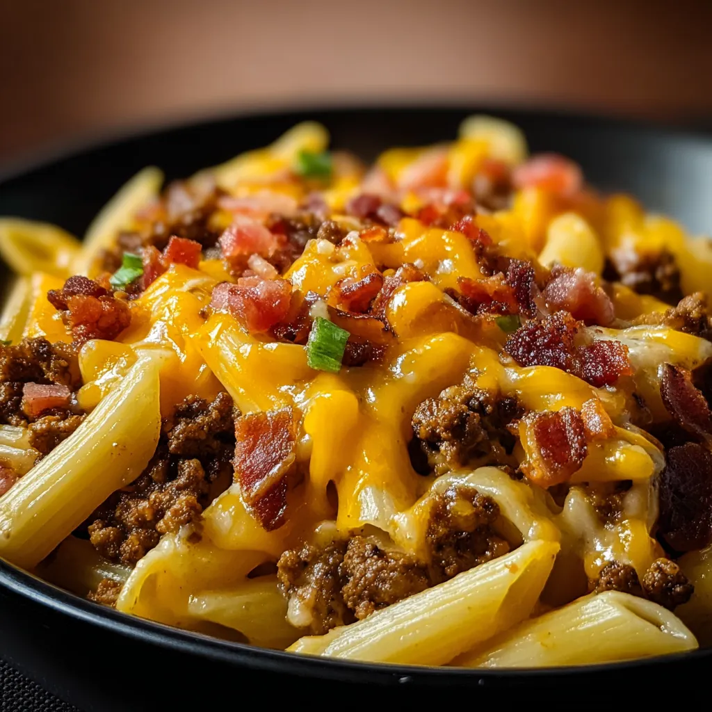 ULTIMATE LOADED BACON CHEESEBURGER PASTA