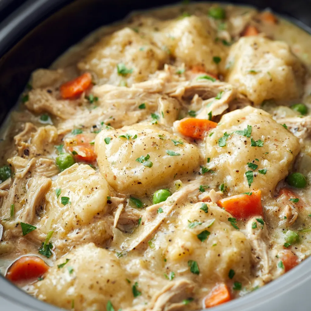 ULTIMATE SLOW COOKER CHICKEN & DUMPLINGS