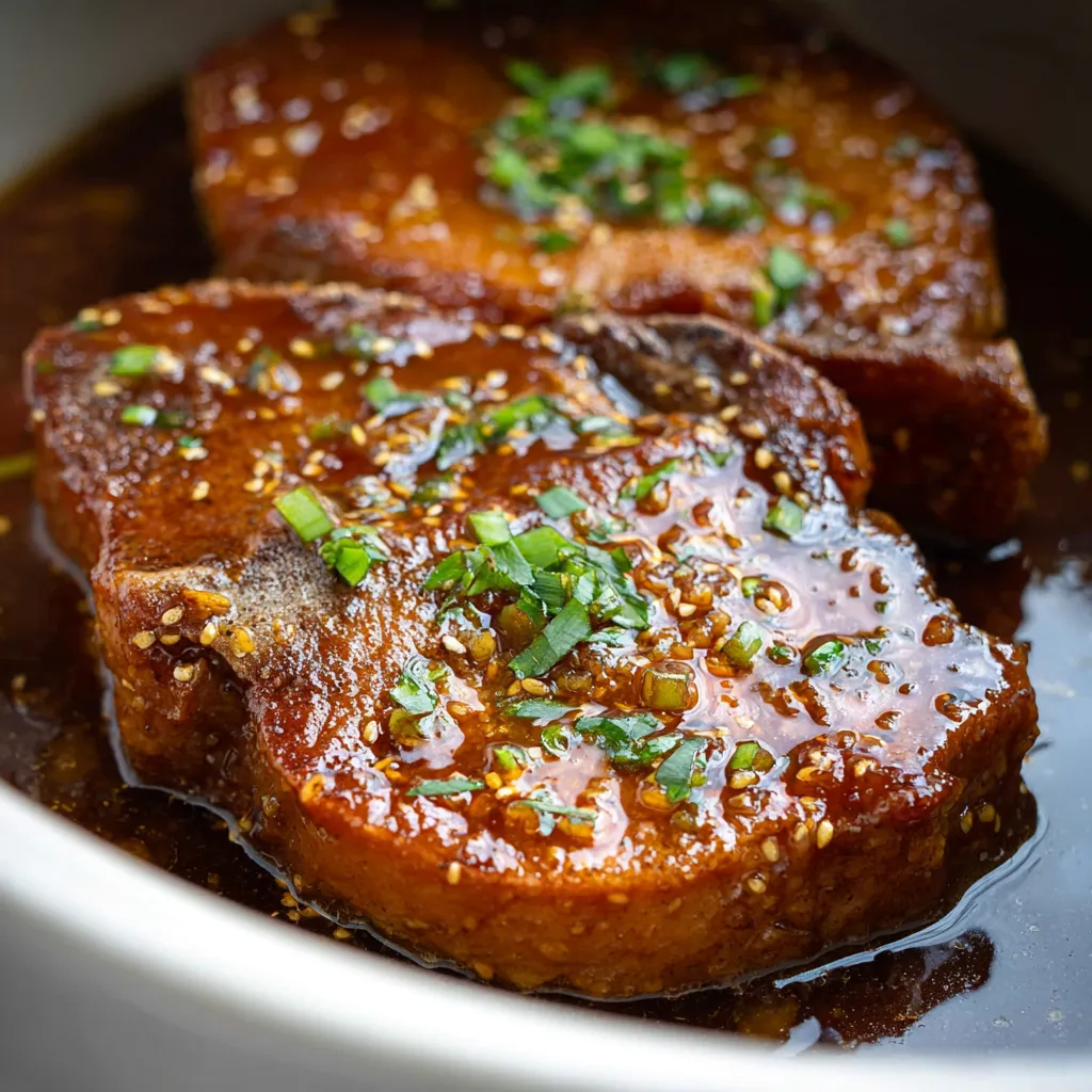 ULTIMATE SLOW COOKER HONEY GARLIC PORK CHOPS
