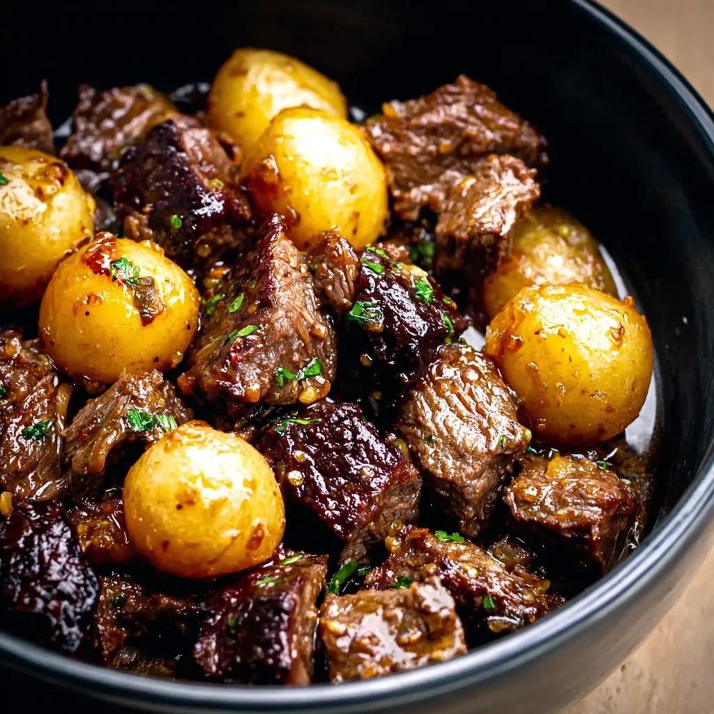 Crockpot Garlic Butter Beef Bites - A delicious and tender second content image showcasing the mouthwatering dish.